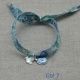 Bracelet religieux lien liberty colombe nacre et vierge émaillée bleue