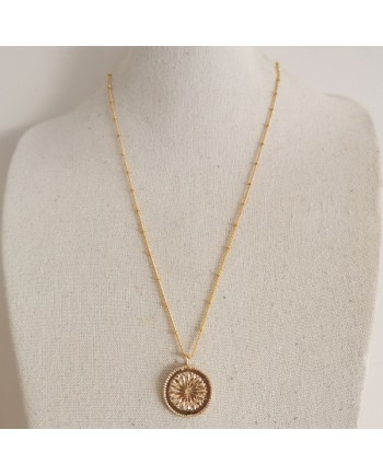 Sautoir Plaqué Or et médaille gravée