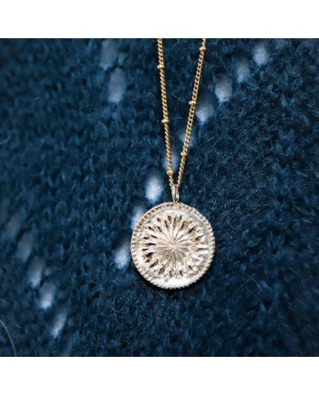 Sautoir Plaqué Or et médaille gravée