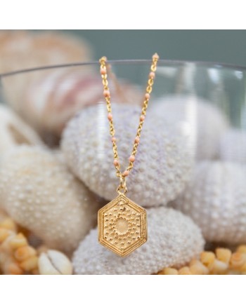 Sautoir Plaqué Or et médaille gravée