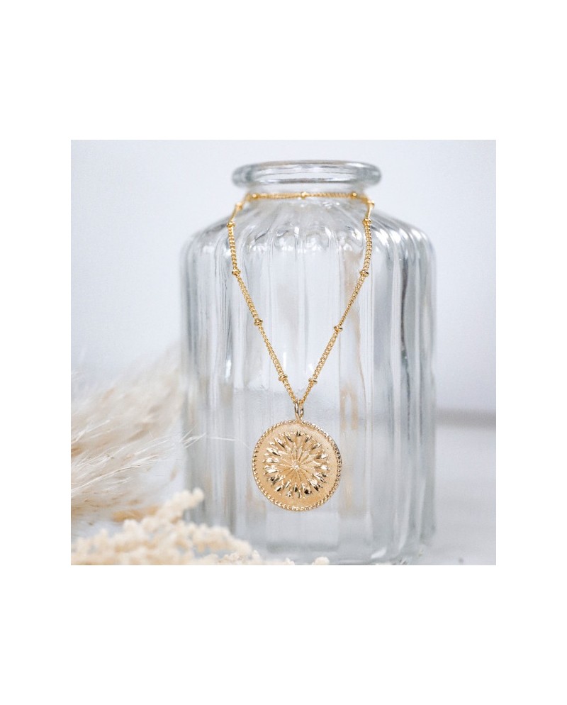 Sautoir Plaqué Or et médaille gravée