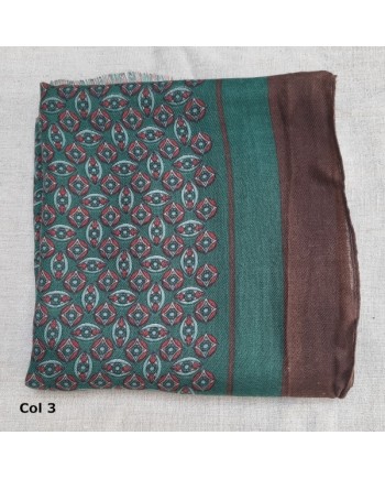 foulard imprimé fleurs bicolore