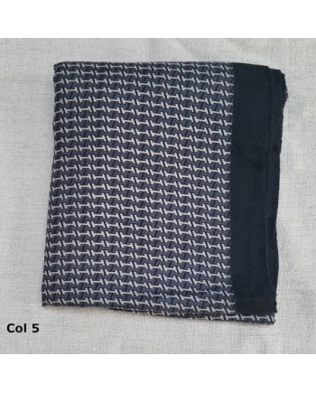 foulard imprimé fleurs bicolore