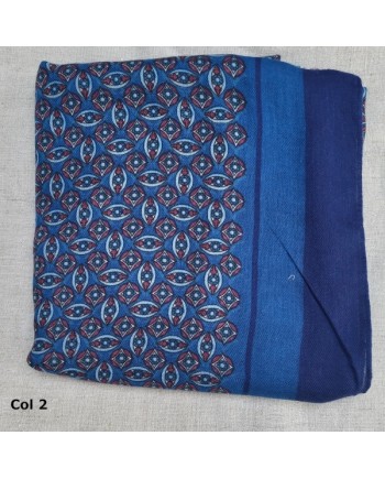 foulard imprimé fleurs bicolore