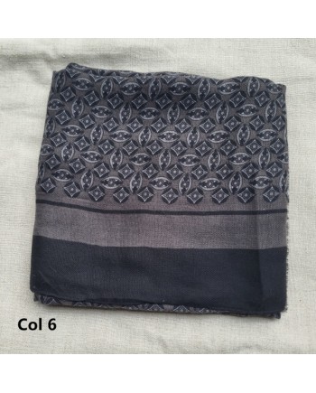 foulard imprimé fleurs bicolore