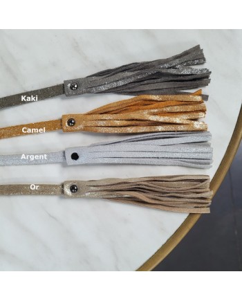 Ceinture cuir irisé fine à nouer