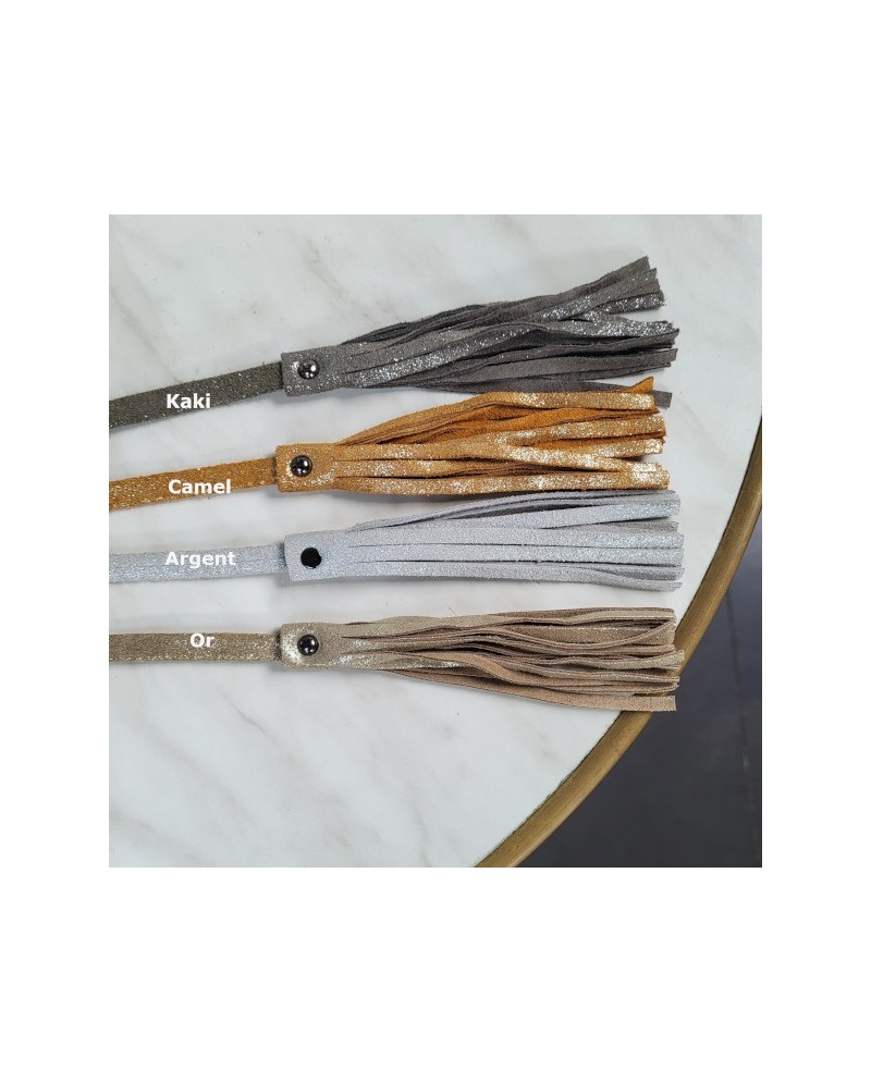 Ceinture cuir irisé fine à nouer