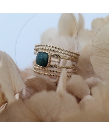 Bagues pierre naturelle et acier inoxydable