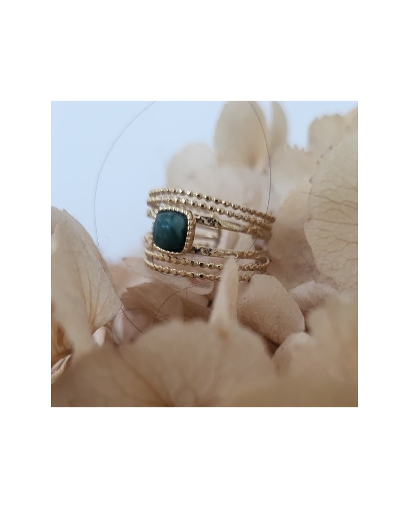 Bagues pierre naturelle et acier inoxydable