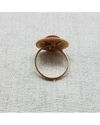 Bagues pierre sertie et acier inoxydable