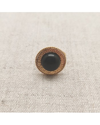 Bagues pierre sertie et acier inoxydable