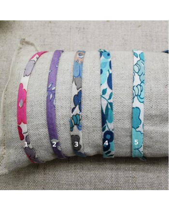 Bracelet breloques etoile nacre et argent sur lien double tour liberty