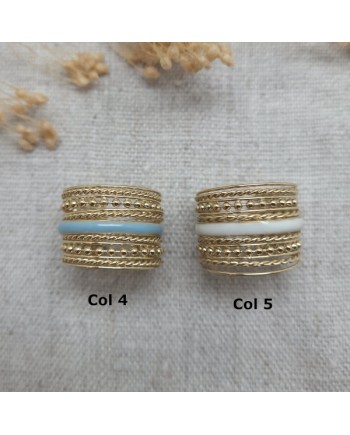 Bague fleur et pierre