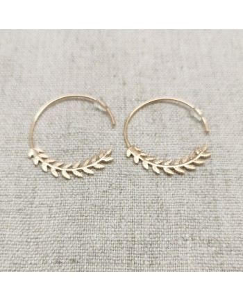 Créoles plaqué Or laurier ou picots