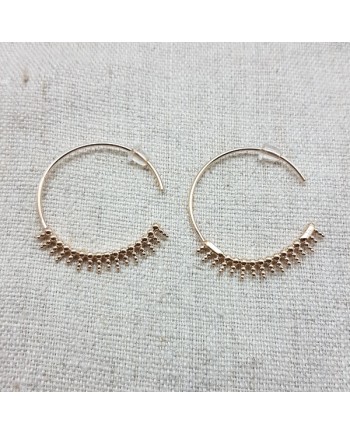 Créoles plaqué Or laurier ou picots