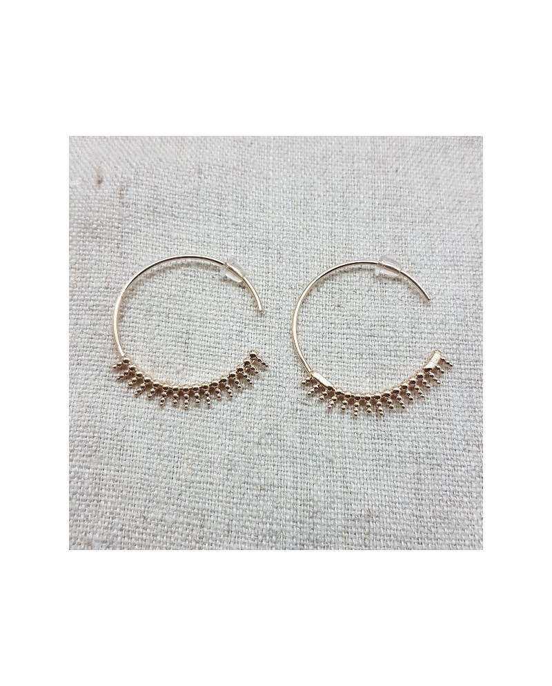 Créoles plaqué Or laurier ou picots