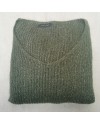 Pull col V maille lurex