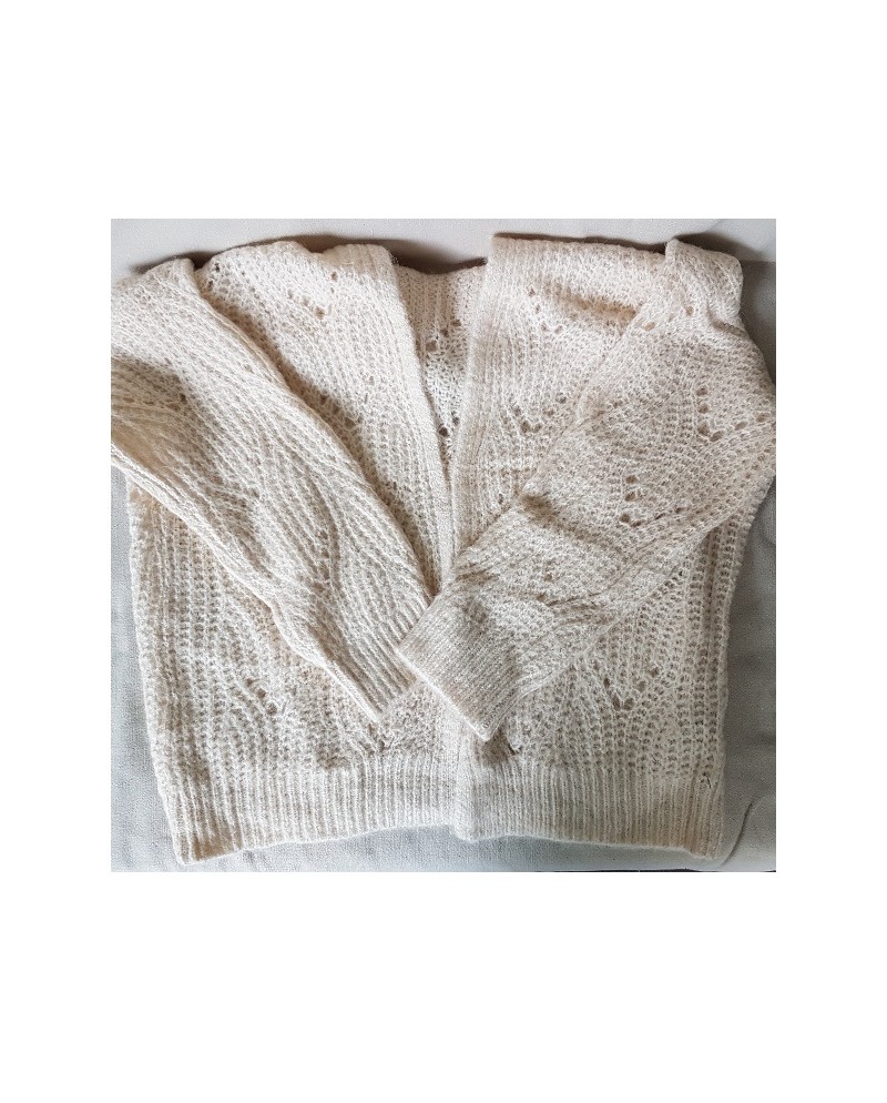 Gilet ouvert maille ajourée