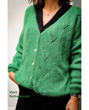 Gilet boutoné mohair