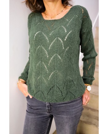 Pull maille ajouré