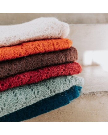 Echarpe en maille ajourée