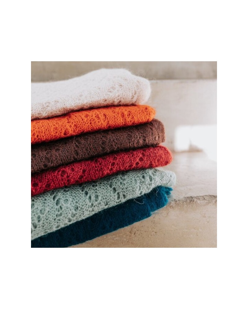 Echarpe en maille ajourée