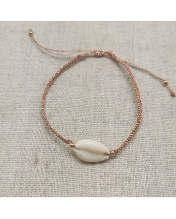 Bracelet caurie lien coulissant