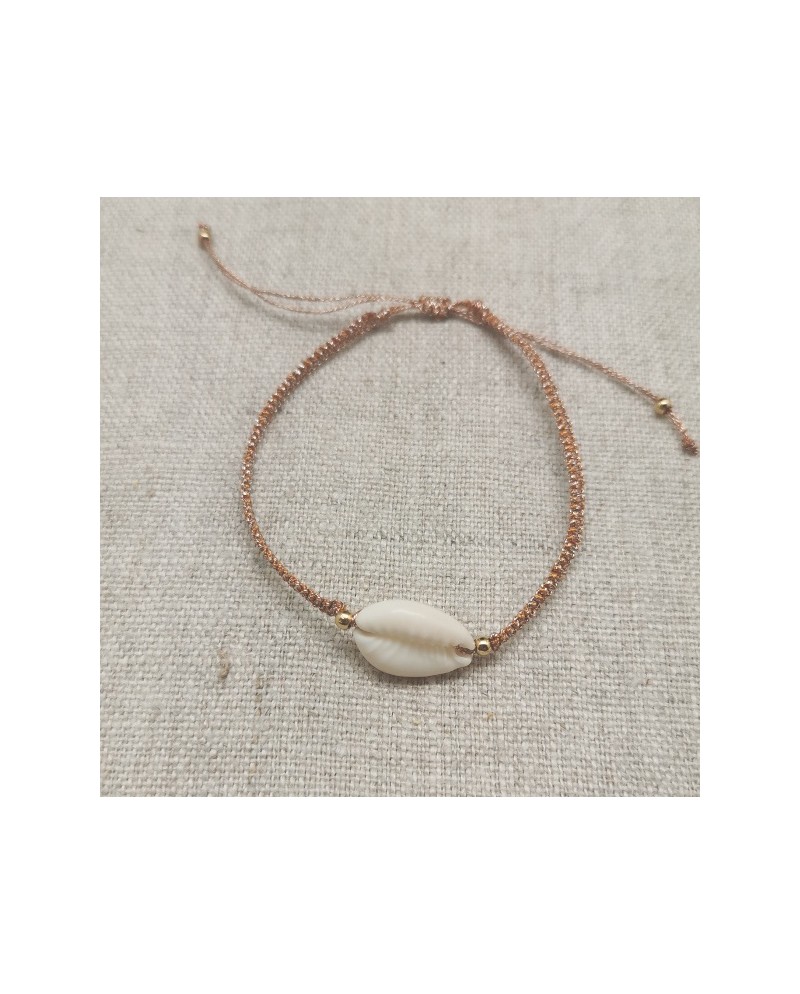 Bracelet caurie lien coulissant