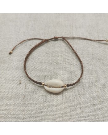 Bracelet caurie lien coulissant