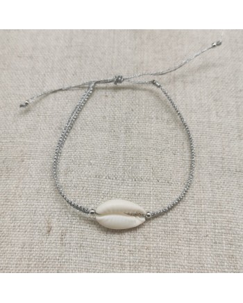 Bracelet caurie lien coulissant