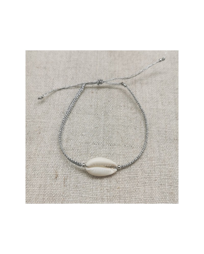 Bracelet caurie lien coulissant