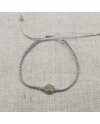 Bracelet perle naturelle ronde lien coulissant