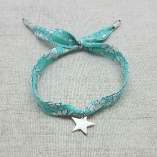 Bracelet liberty breloque Argent etoile