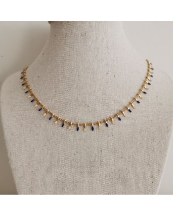 Collier chaîne plaqué Or et mini gouttes
