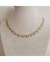 Collier chaîne plaqué Or et mini gouttes