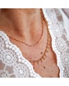 Collier chaîne plaqué Or et mini gouttes