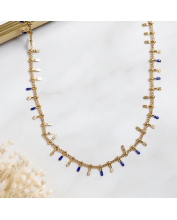 Collier chaîne plaqué Or et mini gouttes