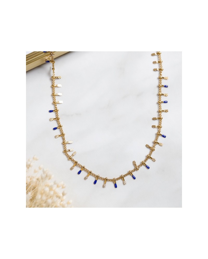 Collier chaîne plaqué Or et mini gouttes