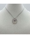 Collier anneau argent une breloque nacre etoile