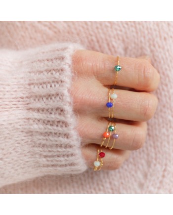 Bague fine et perles plaqué Or