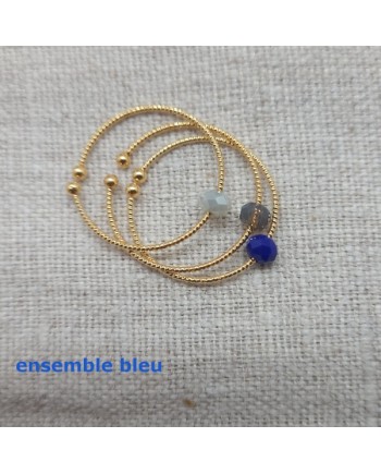 Bague fine et perles plaqué Or