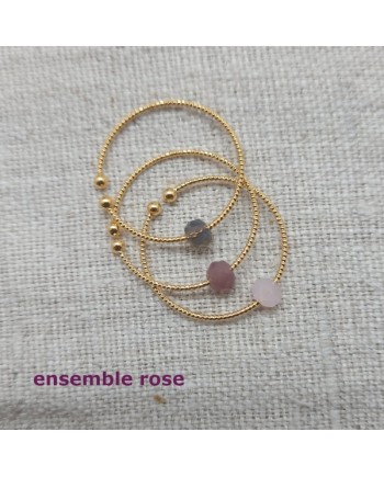 Bague fine et perles plaqué Or