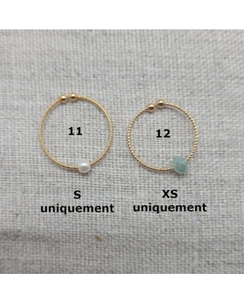 Bague fine et perles plaqué Or