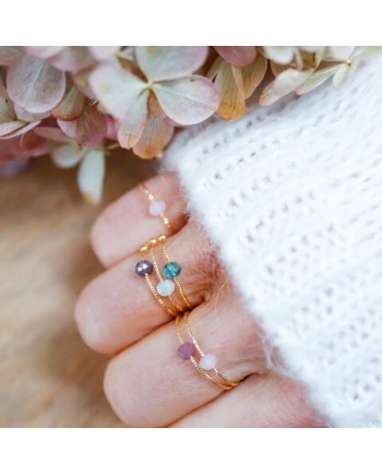 Bague fine et perles plaqué Or