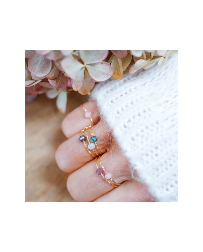 Bague fine et perles plaqué Or