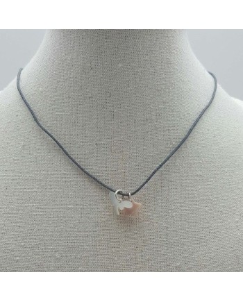 Collier breloques nacres etoile et libelule