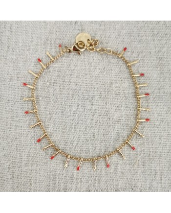 Collier chaîne plaqué Or et mini gouttes