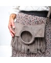sac à franges anse ronde en cuir