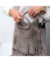 sac à franges anse ronde en cuir