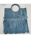 sac à franges anse ronde en cuir